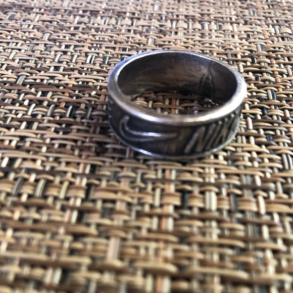 Vintage Sterling Silver Nike Ring Stamped 925 - Picture 6 of 10